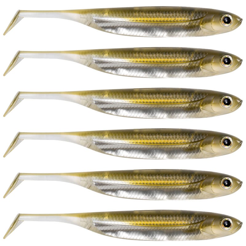 Dr.Fish Paddle Tail Swimbaits, Soft Lures for Bass Fishing, Freshwater Fishing Lures Soft Plastic Swim Shad Bait Minnow Drop Shot, 2.7 Inches Pumpkin Seed - Image 1